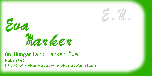 eva marker business card